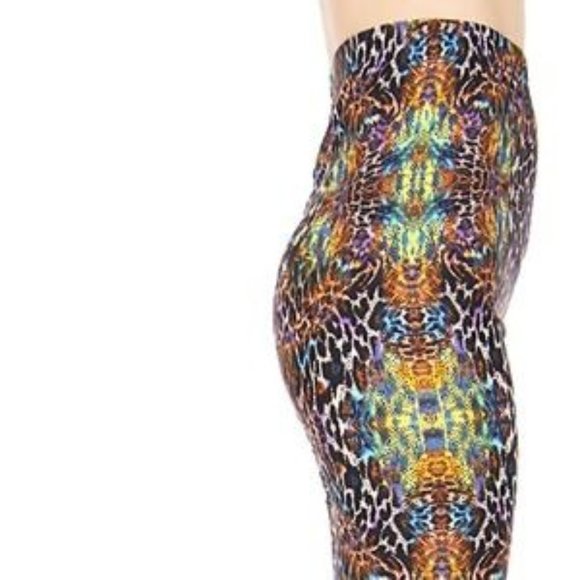 Reg One Size Womens Animal Print Leggings | Leopard Print Leggings | Leggings Bl - Picture 8 of 9